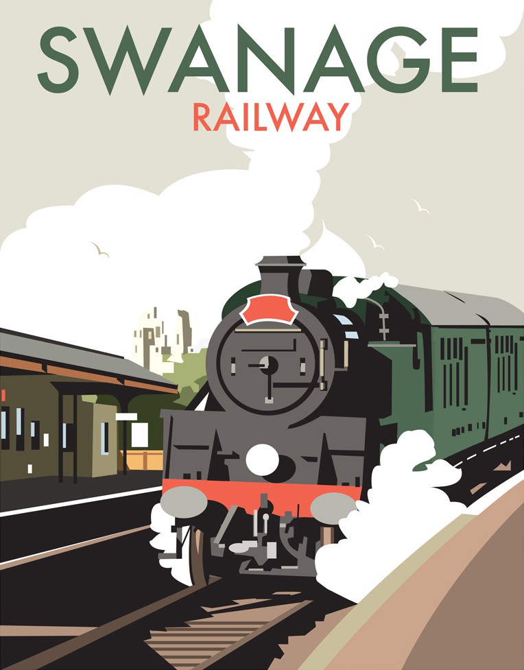 Swanage Railway Art Print Swanage Railway Art Print