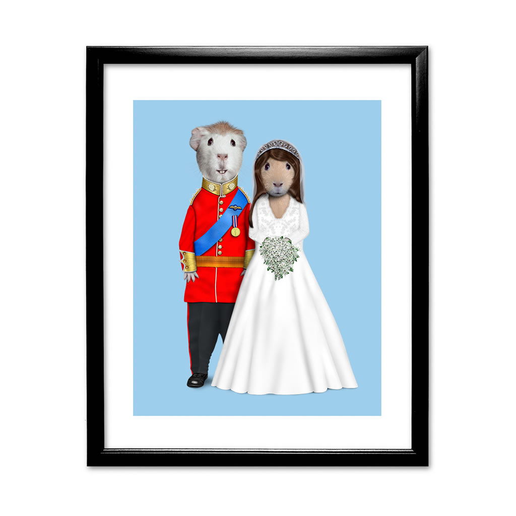 Mr & Mrs Pets Rock Black Framed Art Print Mr & Mrs Pets Rock Black Framed Art Print