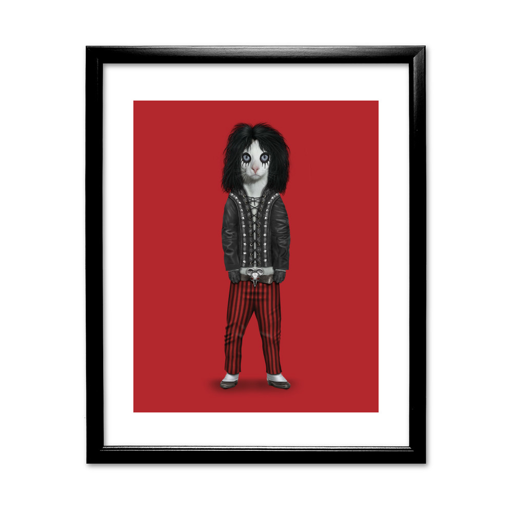 Shock Rock Pets Rock 11' by 14' Black Framed Art Print Shock Rock Pets Rock 11' by 14' Black Framed Art Print
