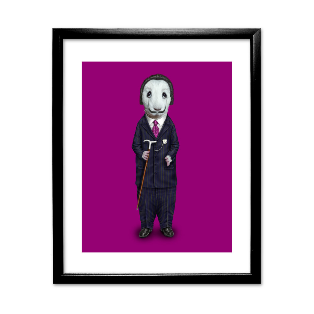 Surreal Pets Rock 11' by 14' Black Framed Art Print Surreal Pets Rock 11' by 14' Black Framed Art Print
