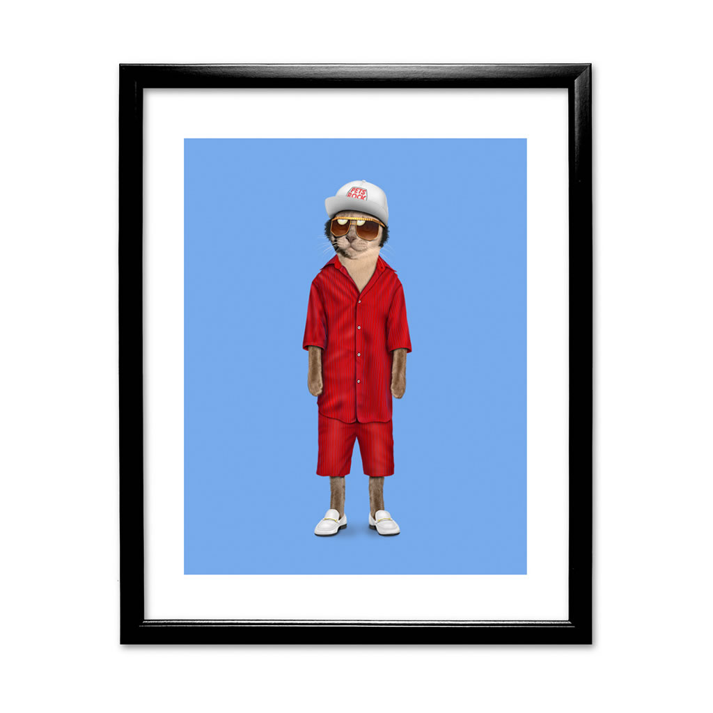 Mr Mercury Pets Rock 11' by 14' Black Framed Art Print Mr Mercury Pets Rock 11' by 14' Black Framed Art Print