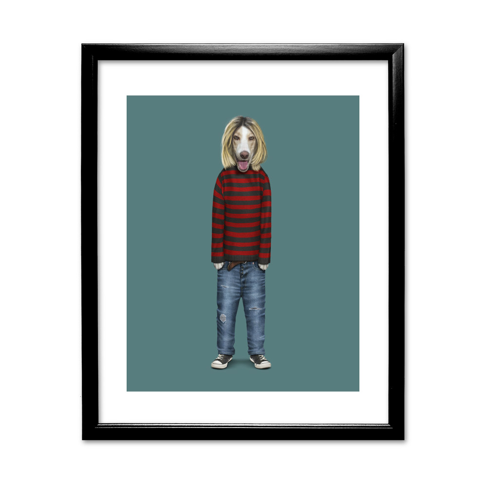 Grunge Pets Rock 11' by 14' Framed Black Art Print Grunge Pets Rock 11' by 14' Framed Black Art Print