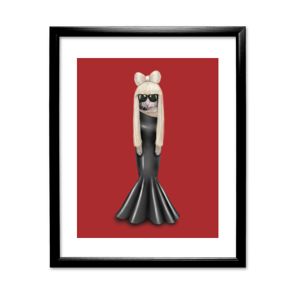 GG Pets Rock 11' by 14' Black Framed Art Print GG Pets Rock 11' by 14' Black Framed Art Print