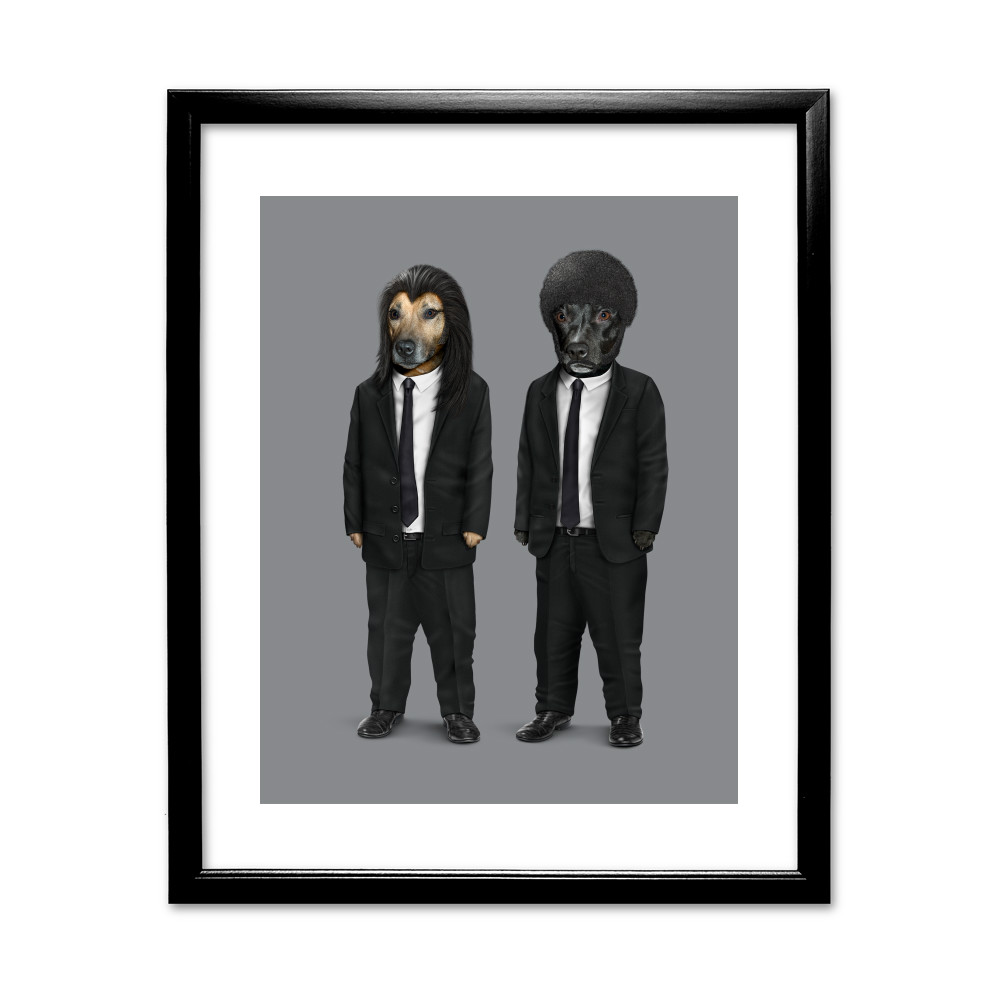 Hit Dogs Pets Rock 11' by 14' Black Framed Art Print Hit Dogs Pets Rock 11' by 14' Black Framed Art Print
