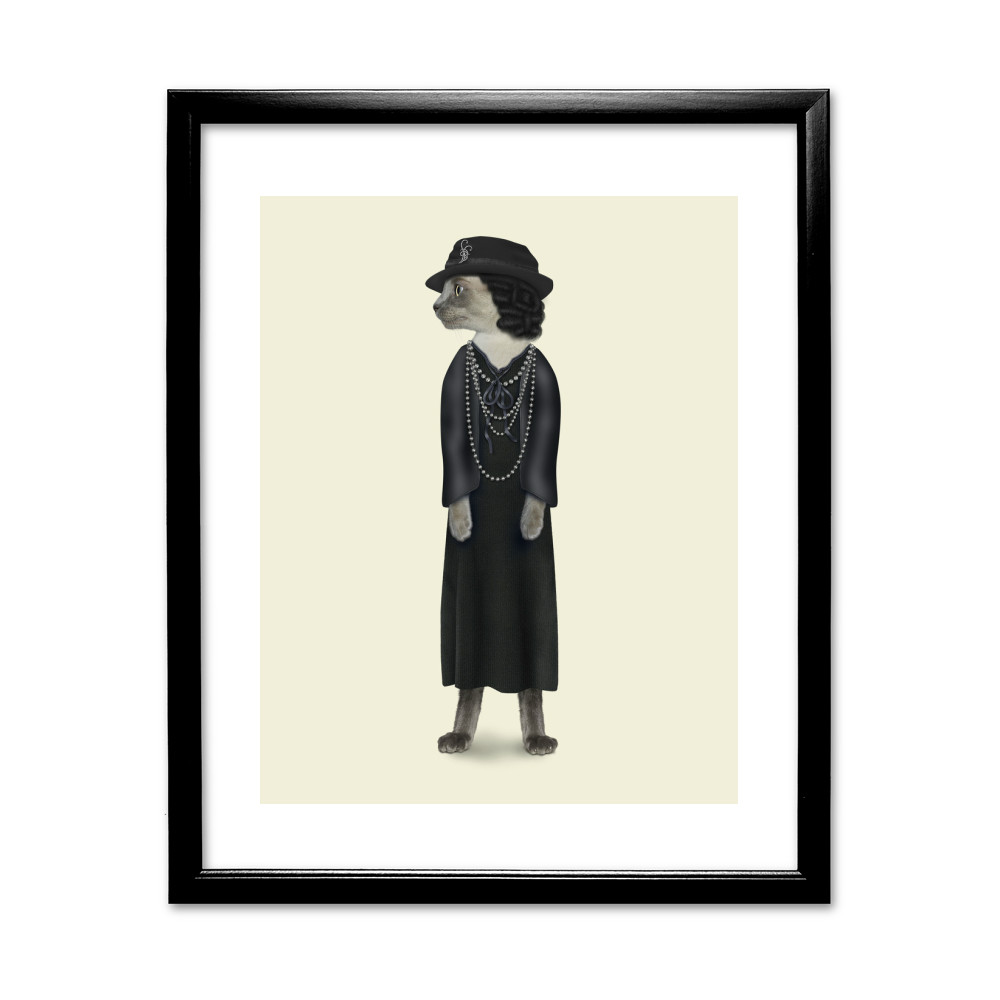 Paris Pets Rock 11' by 14' Black Framed Art Print Paris Pets Rock 11' by 14' Black Framed Art Print
