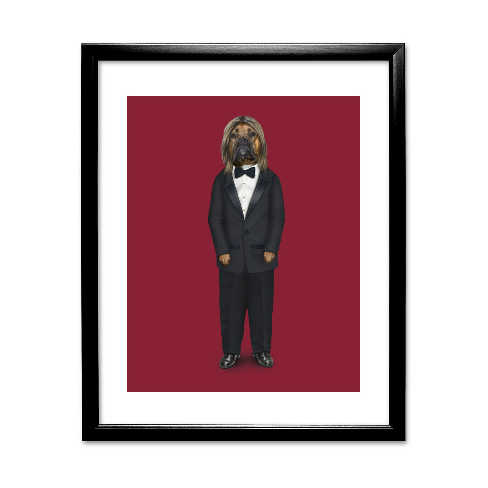 Hollywood Man Rock Pets Rock Black Framed Art Print Hollywood Man Rock Pets Rock Black Framed Art Print