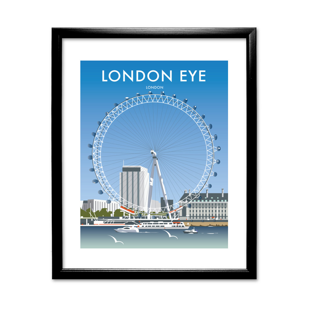 London Eye Black Framed Print London Eye Black Framed Print