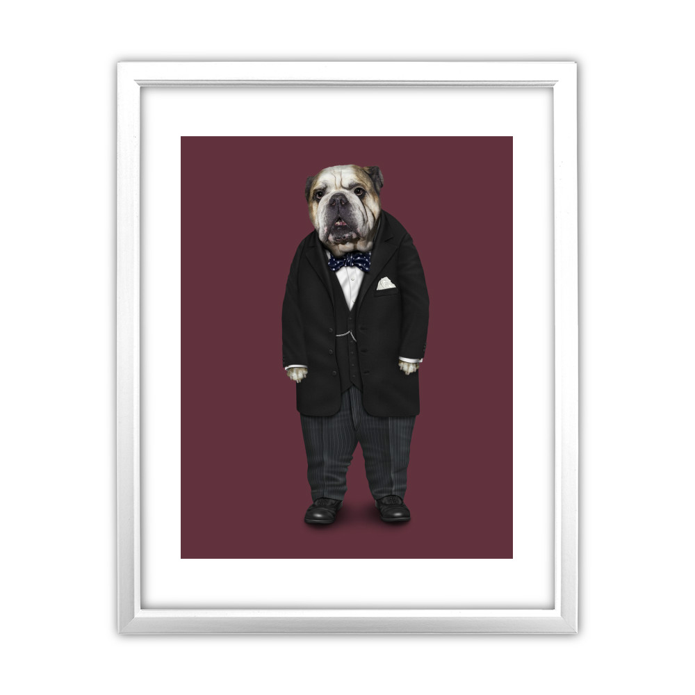 Leader Pets Rock 11' by 14' White Framed Art Print Leader Pets Rock 11' by 14' White Framed Art Print