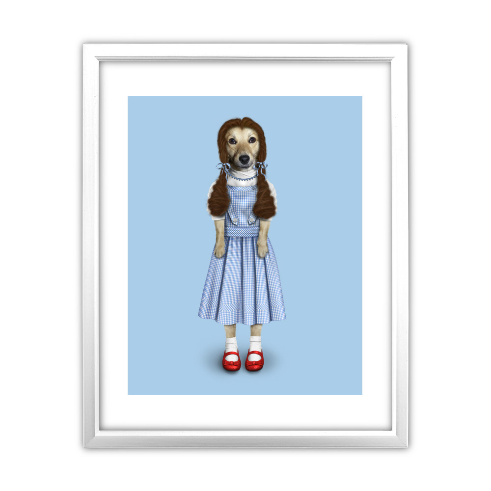 Ruby Pets Rock 11' by 14' White Framed Art Print Ruby Pets Rock 11' by 14' White Framed Art Print