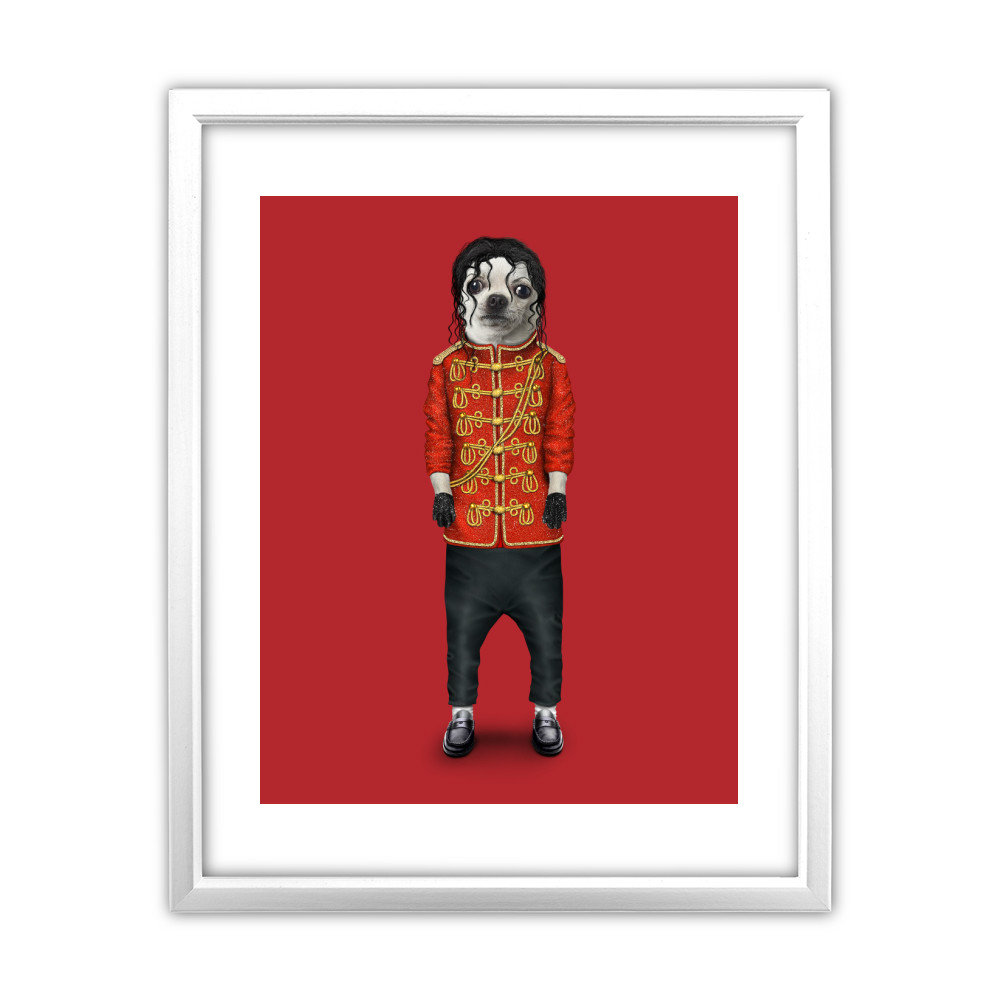 Pop Pets Rock 11' by 14' White Framed Art Print Pop Pets Rock 11' by 14' White Framed Art Print