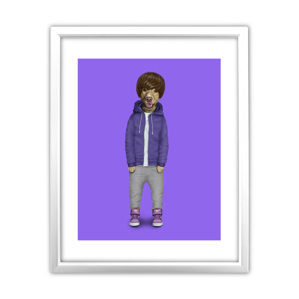 Teen Pets Rock 11' by 14' White Framed Art Print Teen Pets Rock 11' by 14' White Framed Art Print