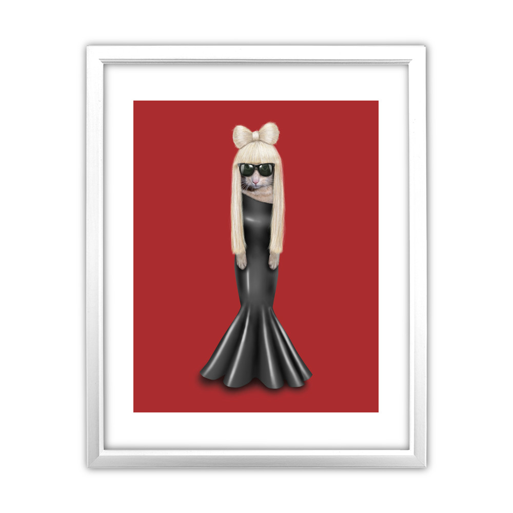 GG Pets Rock 11' by 14' White Framed Art Print GG Pets Rock 11' by 14' White Framed Art Print
