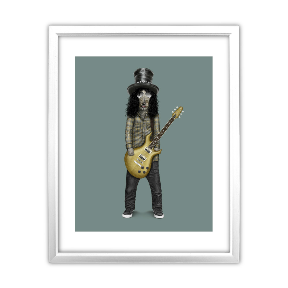 Gnash Pets Rock 11' by 14' White Framed Art Print Gnash Pets Rock 11' by 14' White Framed Art Print