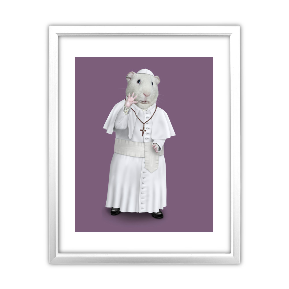 Church Pets Rock 11' by 14' White Framed Art Print Church Pets Rock 11' by 14' White Framed Art Print