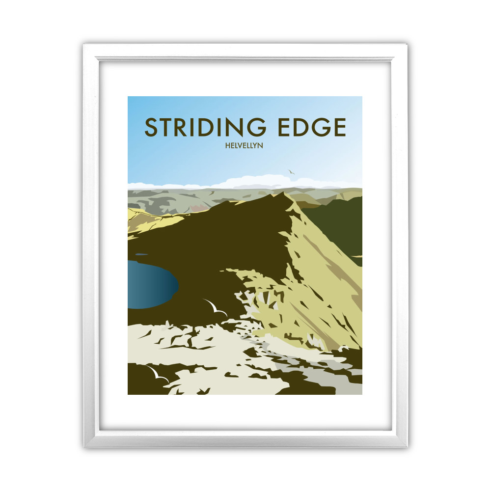 Helvellyn Edge, Lake District White Framed Print Helvellyn Edge, Lake District White Framed Print