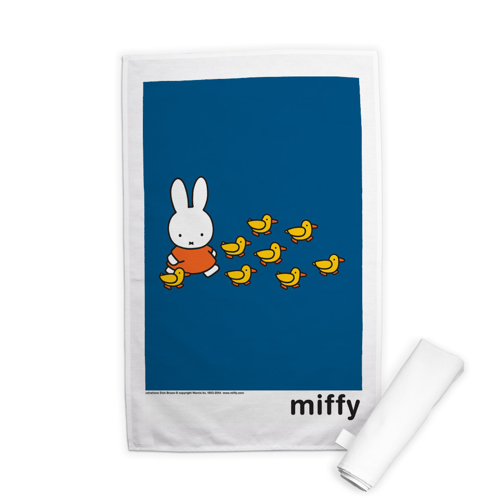 Miffy Walking with Ducks Tea Towel Miffy Walking with Ducks Tea Towel