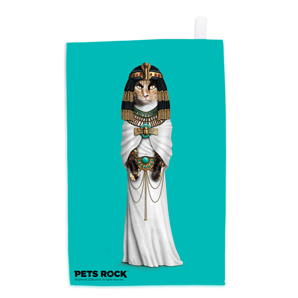 Cleopatra Pets Rock Tea Towel Cleopatra Pets Rock Tea Towel