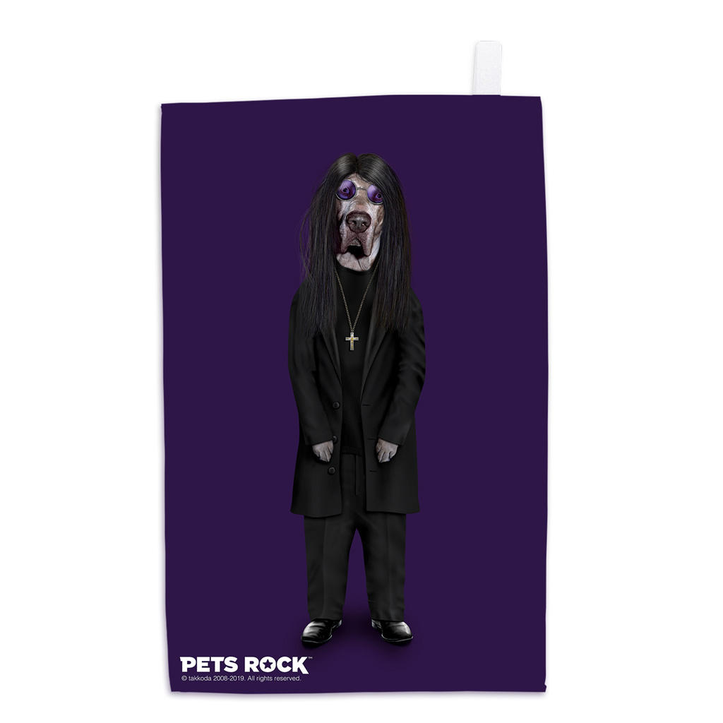 Metal Pets Rock Tea Towel Metal Pets Rock Tea Towel