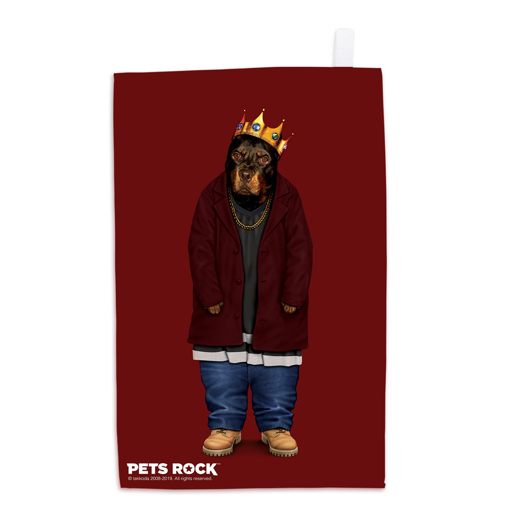 Big Doggie Pets Rock Tea Towel Big Doggie Pets Rock Tea Towel