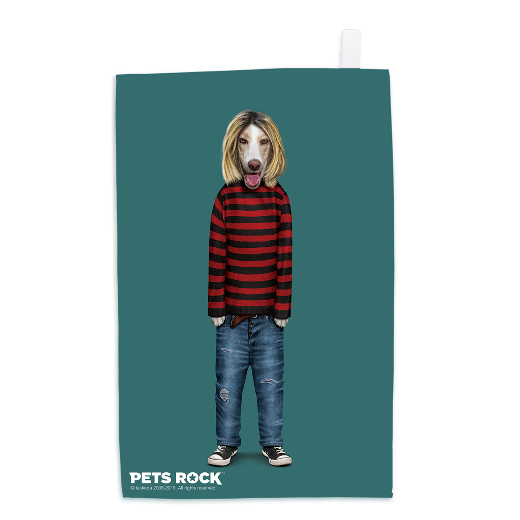 Grunge Pets Rock Tea Towel Grunge Pets Rock Tea Towel