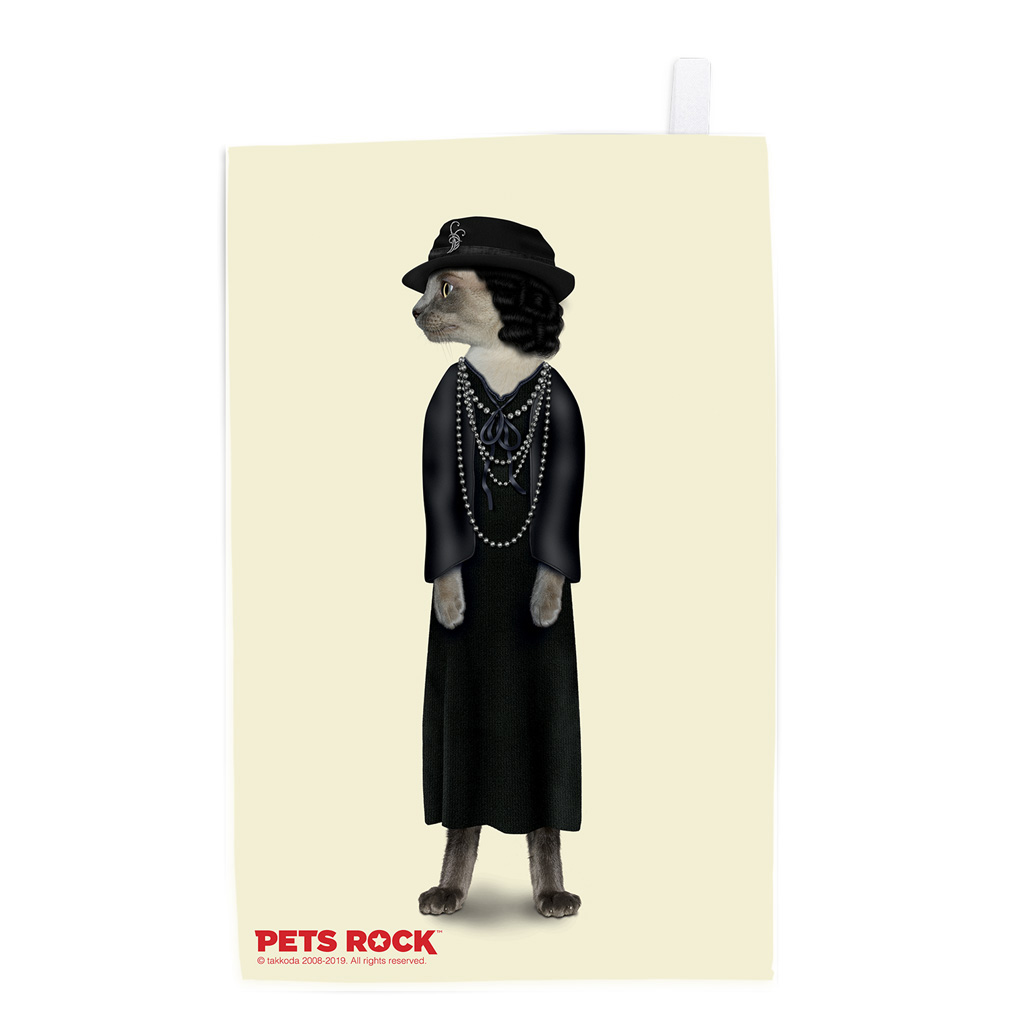 Paris Pets Rock Tea Towel Paris Pets Rock Tea Towel