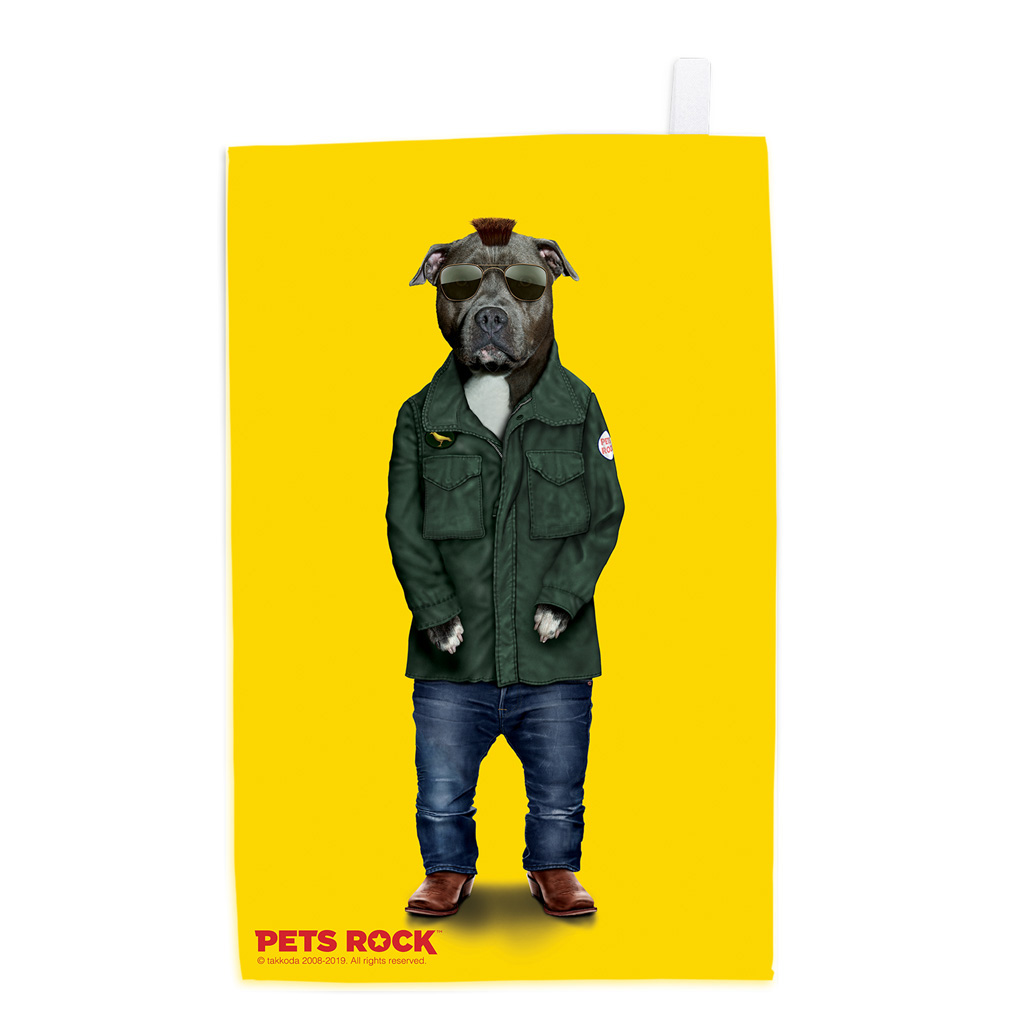 Cabbie Pets Rock Tea Towel Cabbie Pets Rock Tea Towel