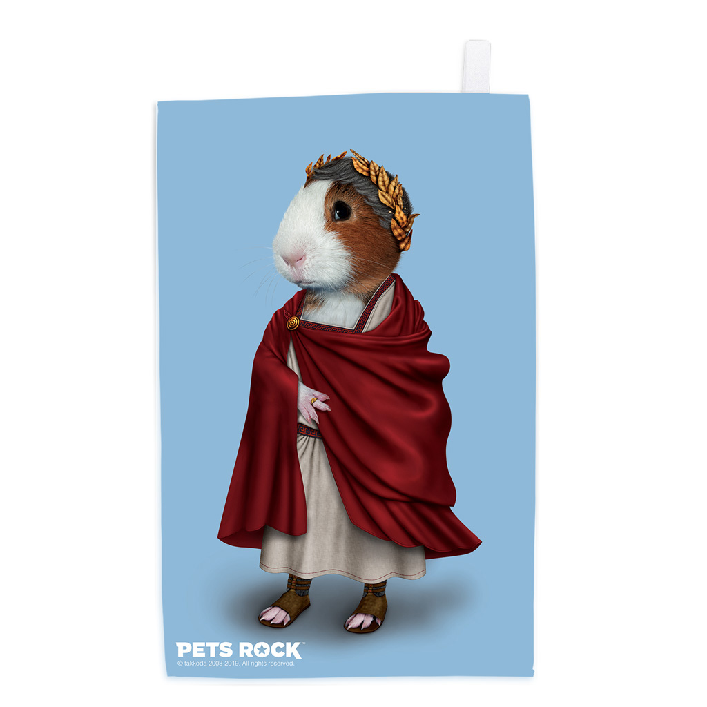 Caesar Pets Rock Tea Towel Caesar Pets Rock Tea Towel