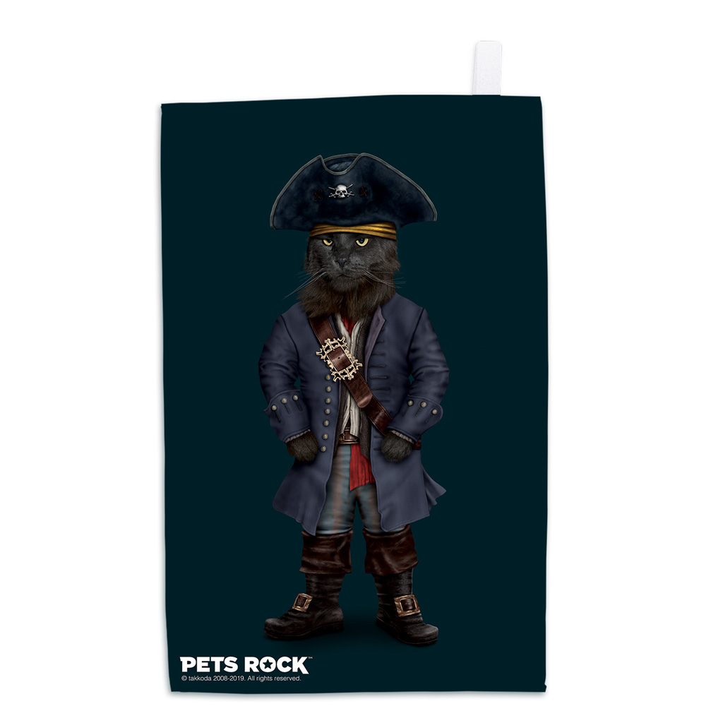 CatBeard Pets Rock Tea Towel CatBeard Pets Rock Tea Towel
