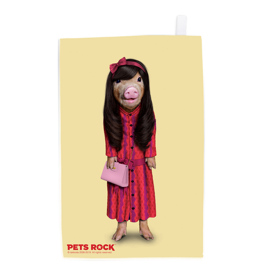 Patsy Pets Rock Tea Towel Patsy Pets Rock Tea Towel