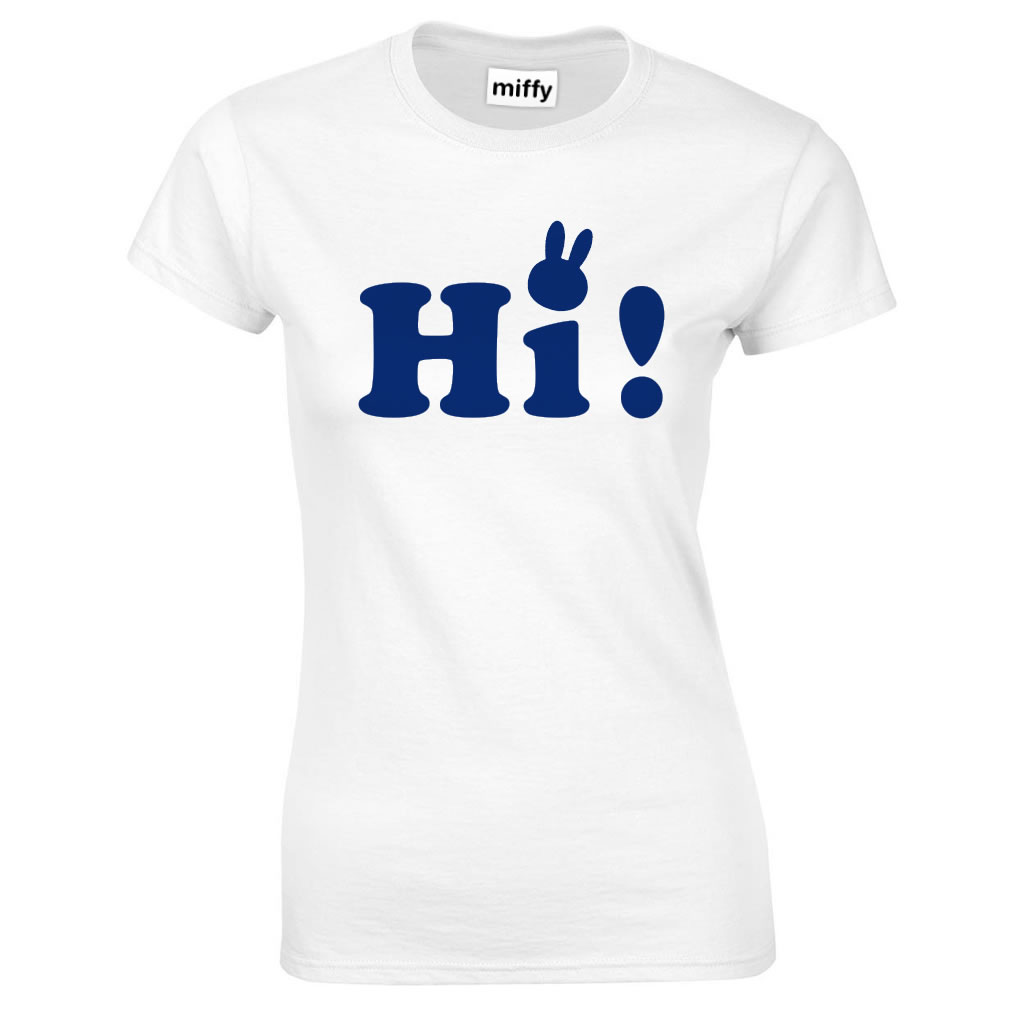 ladies miffy 'Hi' top white ladies miffy 'Hi' top white